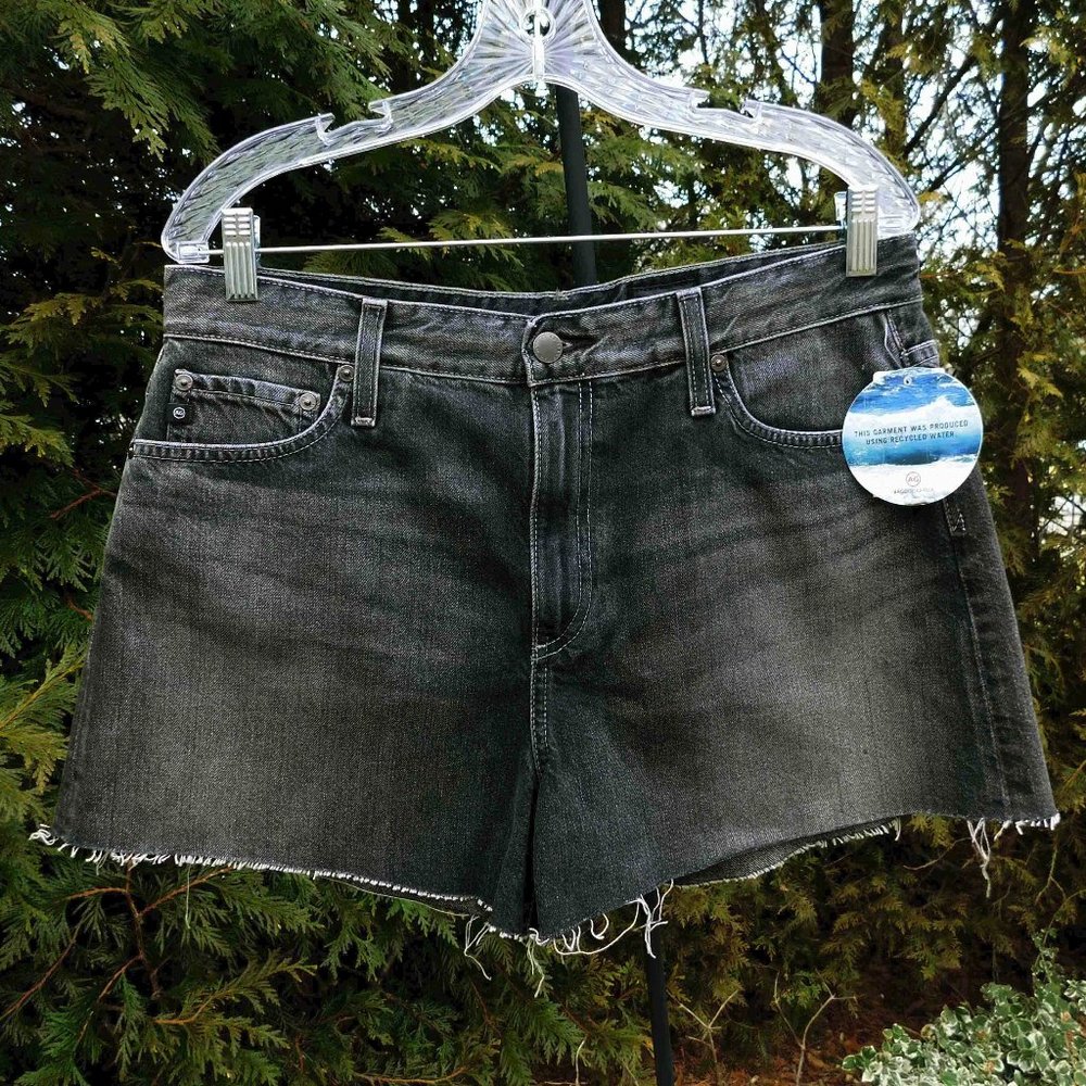 AG Adriano Goldschmied Plus Sz-32 Alexxis High Rise Wedgie Cutoff Shorts NWT